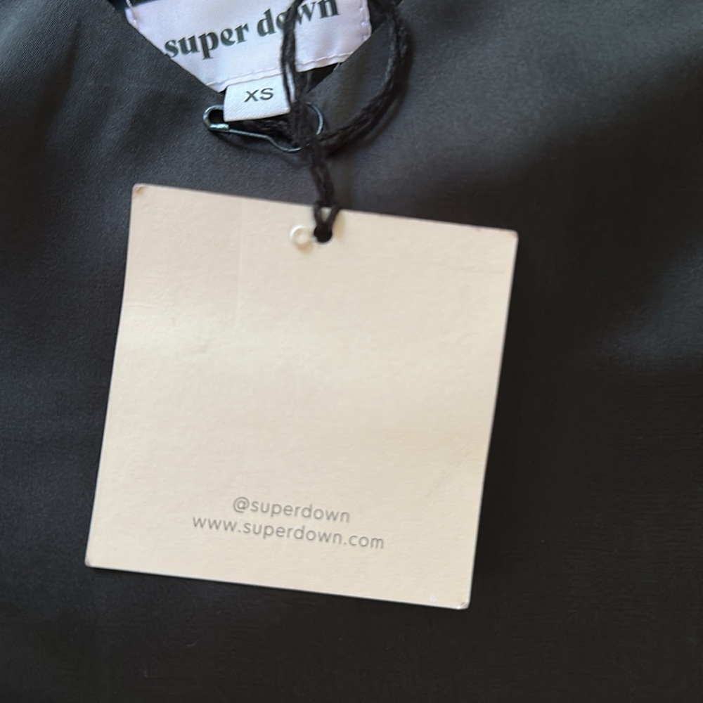 Superdown Alexis Satin Slip Mini Dress in Black sz XS - Picture 7 of 8